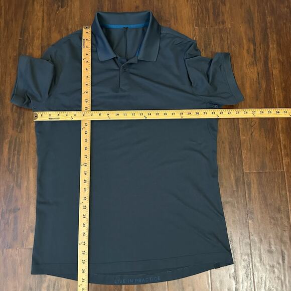LULULEMON Evolution Polo Shirt Gray Short Sleeve Stretch Golf Performance - Picture 8 of 8